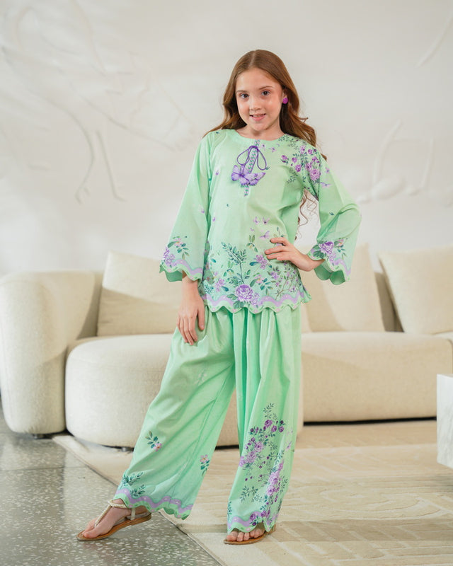 Verdant Charm - 2pcs - Co-ord Set