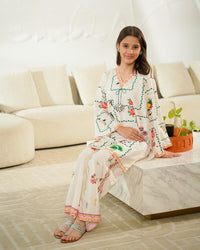 Fresco Canvas - 2pcs - Co-ord Set - Poly Cambric - 2pcs-ready-to-wear - Sprinkles Pakistan