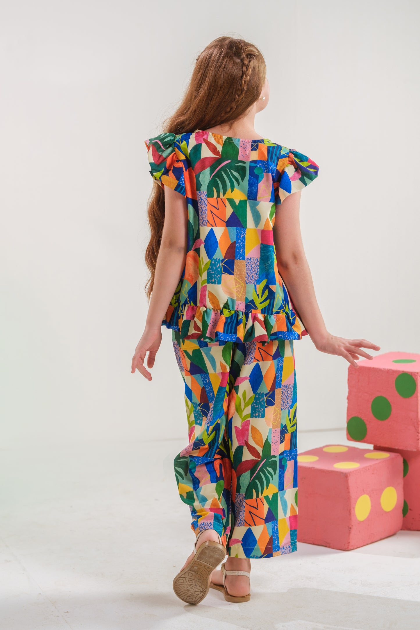 Patchy Parade - 2pcs - Co-ord Set - Poly Cambric - 2pcs-ready-to-wear - Sprinkles Pakistan