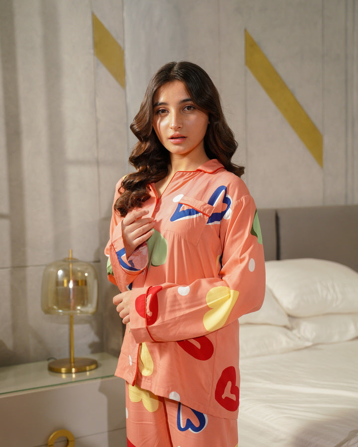 Heart Pop - 2pcs Night Suit - 2pcs