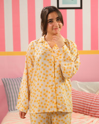 Fresh Citrus - 2pcs - Nightsuit - Boski Linen - New Arrival, Apr Shoot 2026, Night Suit - Sprinkles Pakistan