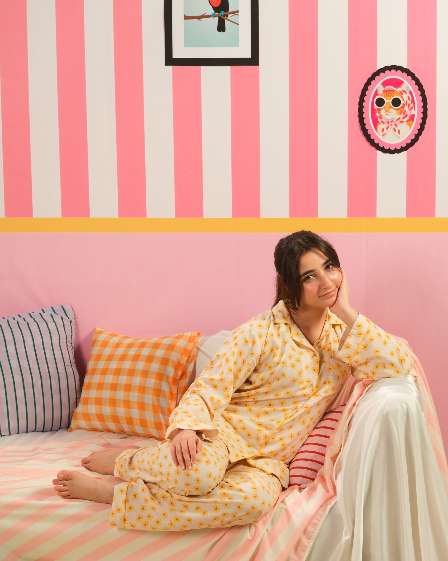 Fresh Citrus - 2pcs - Nightsuit - Boski Linen - New Arrival, Apr Shoot 2026, Night Suit - Sprinkles Pakistan