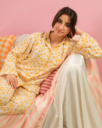 Fresh Citrus - 2pcs - Nightsuit - Boski Linen - New Arrival, Apr Shoot 2026, Night Suit - Sprinkles Pakistan