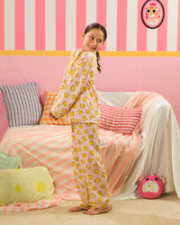 Butter Glow - 2pcs - Nightsuit - Boski Linen - New Arrival, Apr Shoot 2026, Night Suit - Sprinkles Pakistan