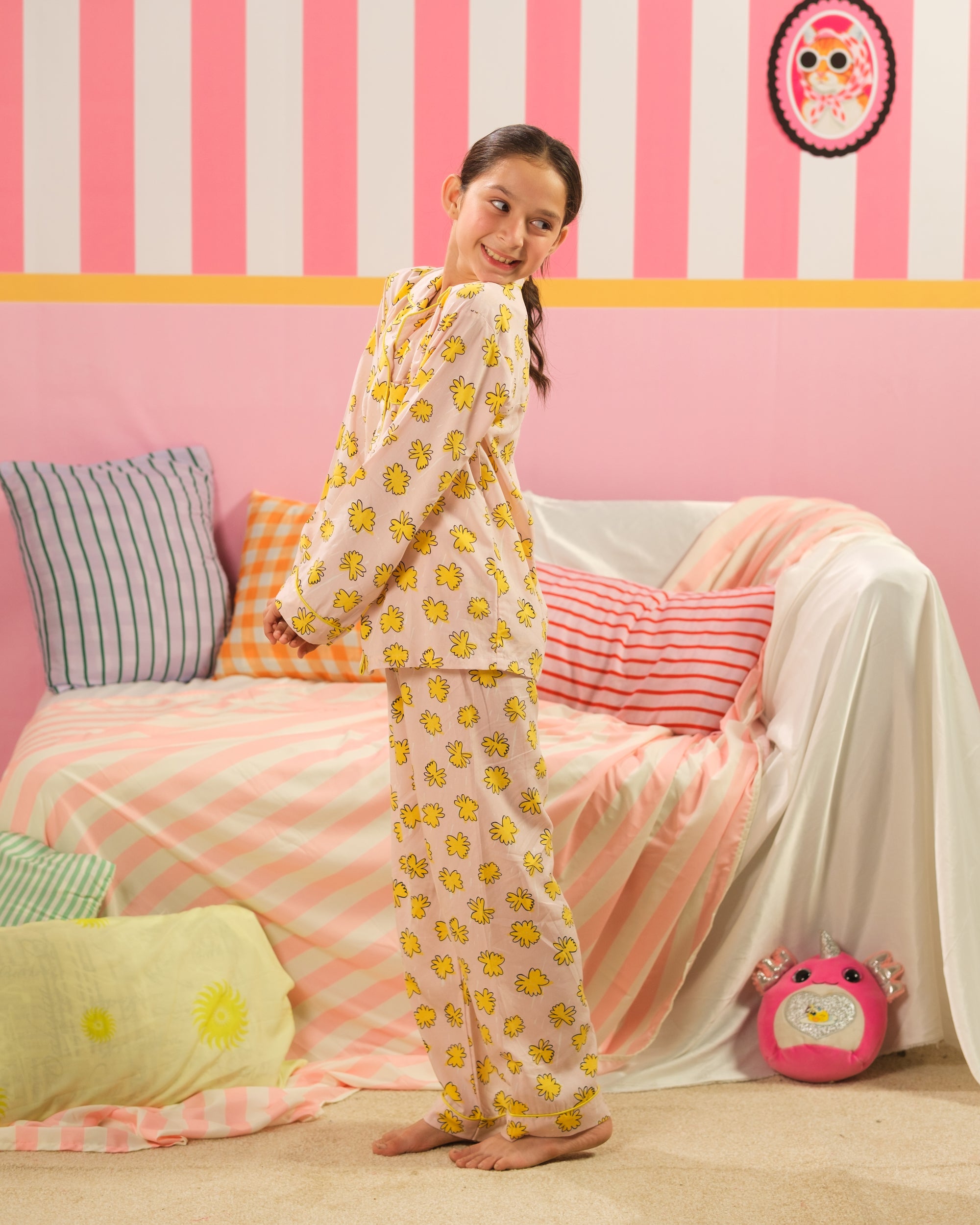 Butter Glow - 2pcs - Nightsuit - Boski Linen - New Arrival, Apr Shoot 2026, Night Suit - Sprinkles Pakistan
