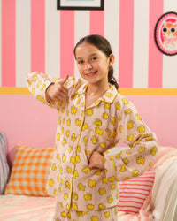 Butter Glow - 2pcs - Nightsuit - Boski Linen - New Arrival, Apr Shoot 2026, Night Suit - Sprinkles Pakistan