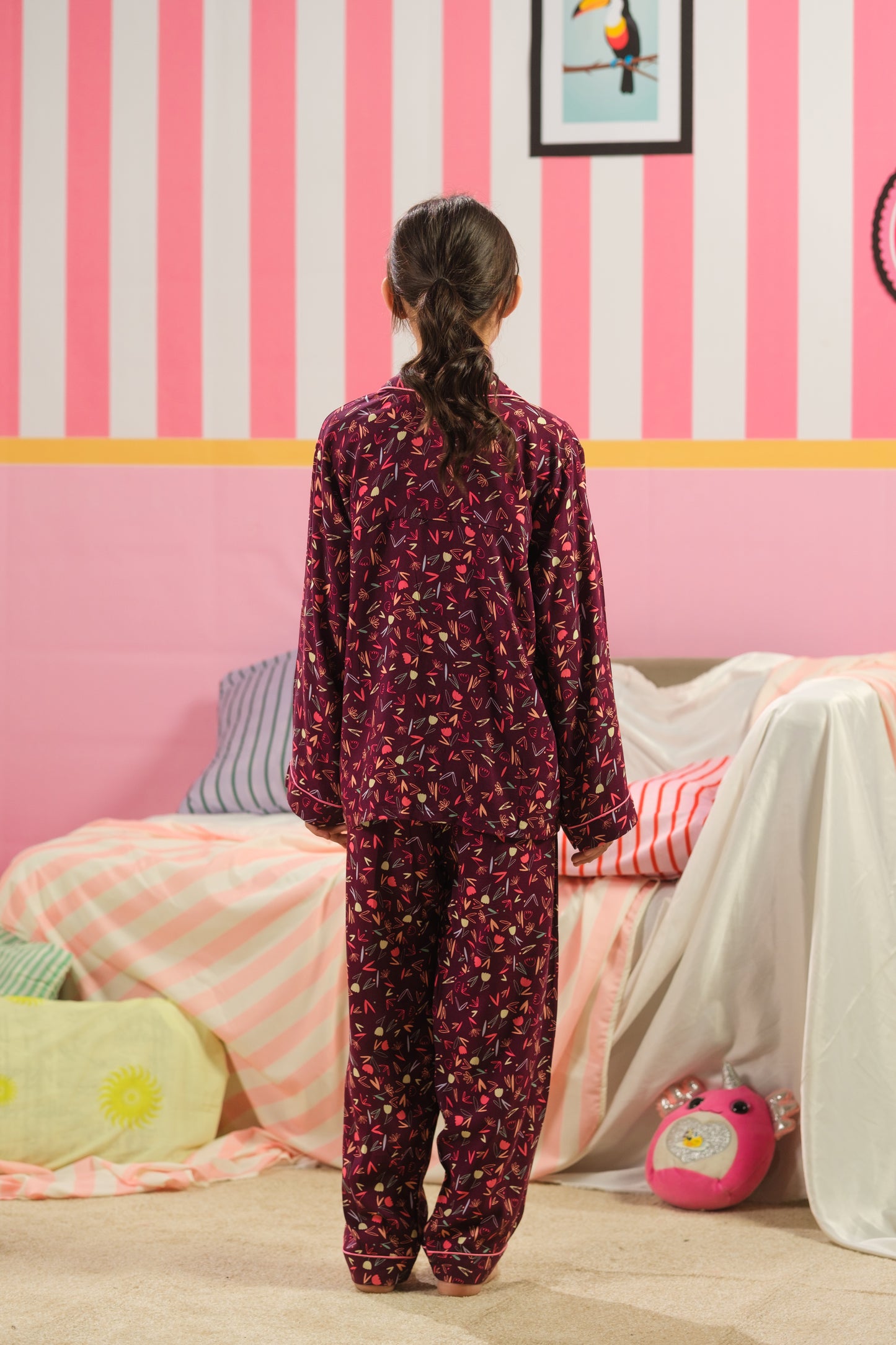 Rosewood Dream - 2pcs - Nightsuit - Boski Linen - New Arrival, Apr Shoot 2026, Night Suit - Sprinkles Pakistan