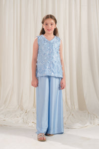 Frosted Petal - 2pcs - Sequence Net & Silk - Festive - Sprinkles Pakistan