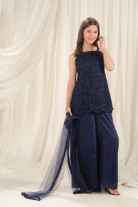 Midnight Mirage - 3pcs - Net & Sik - Festive - Sprinkles Pakistan