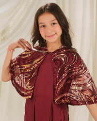 Golden Swirl Gown - 2pcs - Net & Sik - Festive - Sprinkles Pakistan