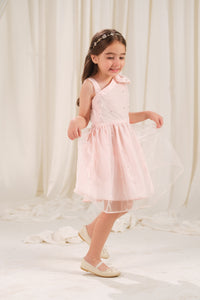 Peach Radiance Dress - 1pc - Sequence Net & Silk - Sprinkles Pakistan