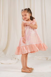 Pearl Whisper Dress - 1pc - Sequence Net & Silk - Festive - Sprinkles Pakistan