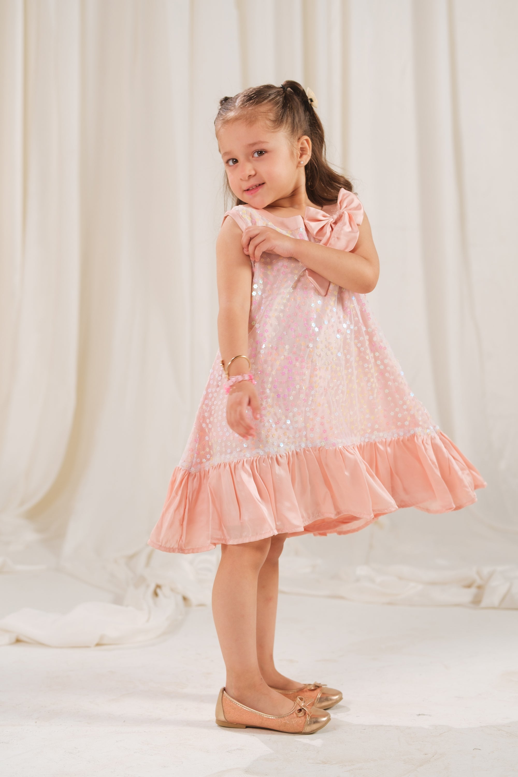 Pearl Whisper Dress - 1pc - Sequence Net & Silk - Festive - Sprinkles Pakistan