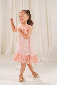 Pearl Whisper Dress - 1pc - Sequence Net & Silk - Festive - Sprinkles Pakistan