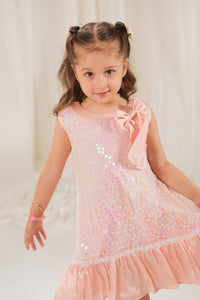 Pearl Whisper Dress - 1pc - Sequence Net & Silk - Festive - Sprinkles Pakistan