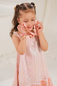 Pearl Whisper Dress - 1pc - Sequence Net & Silk - Festive - Sprinkles Pakistan