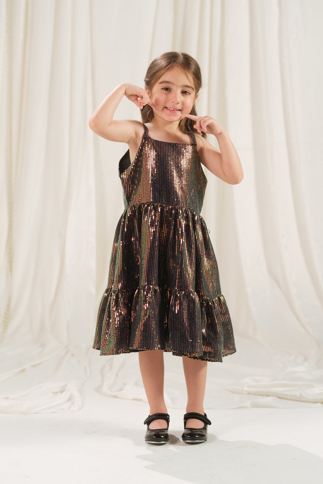 Onyx Stripe Dress - 1pc - Sequence Net - festive - Sprinkles Pakistan