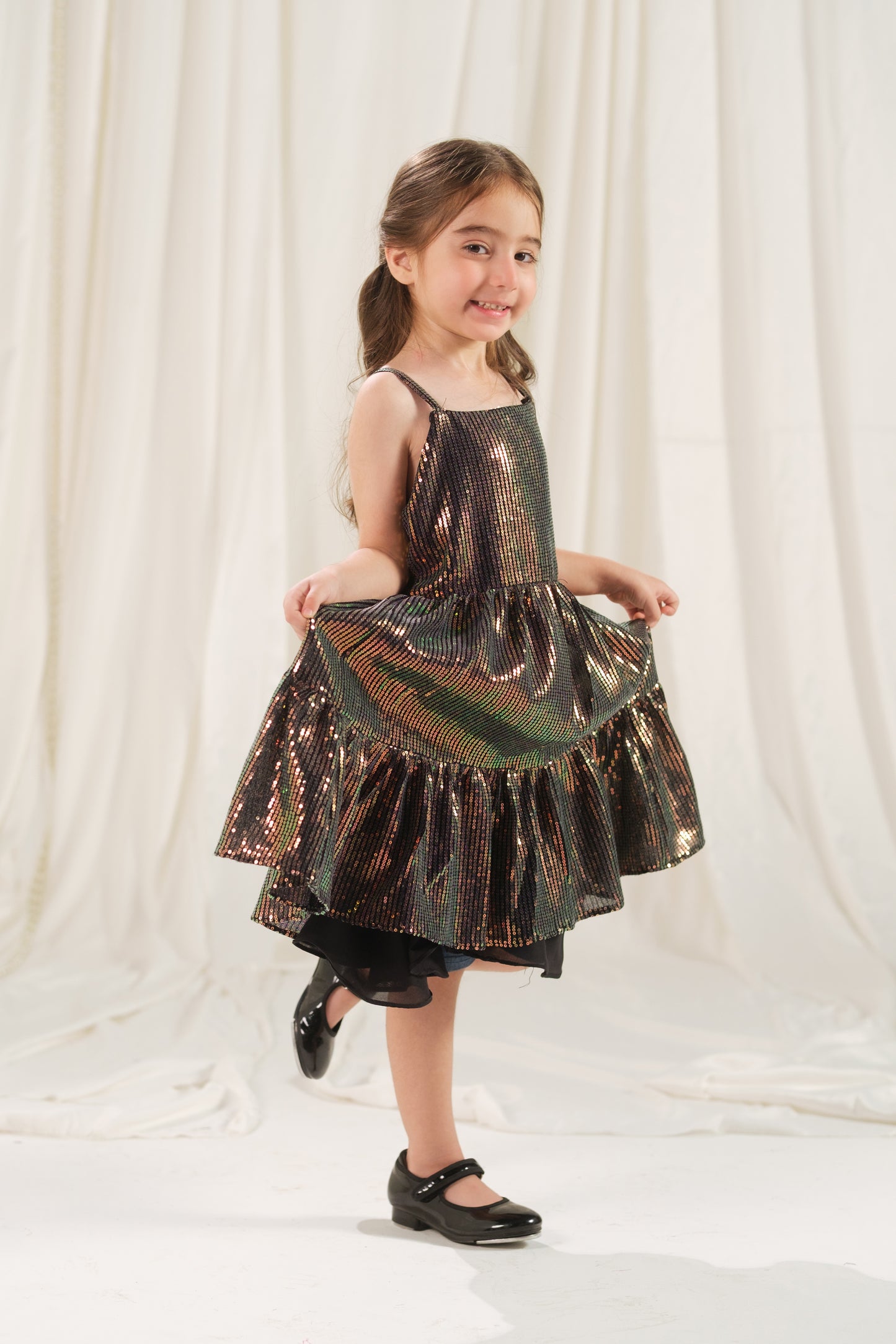 Onyx Stripe Dress - 1pc - Sequence Net - festive - Sprinkles Pakistan