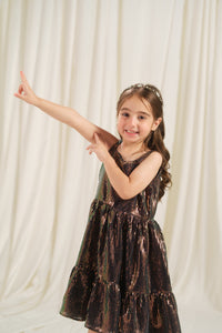 Onyx Stripe Dress - 1pc - Sequence Net - festive - Sprinkles Pakistan