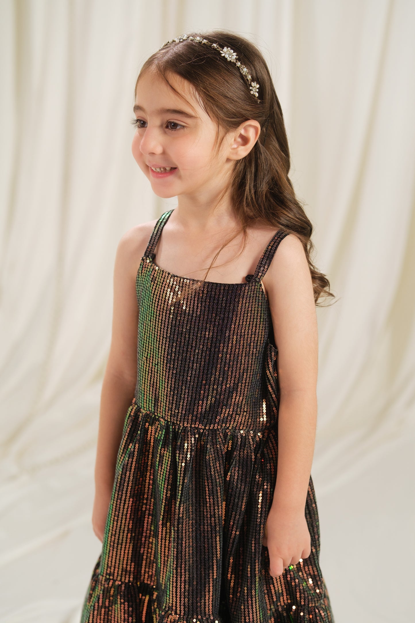 Onyx Stripe Dress - 1pc - Sequence Net - festive - Sprinkles Pakistan