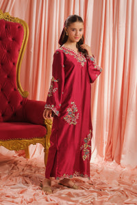 Crimson Majesty - 1pc - Embroidered - Charmeuse Silk - Festive - Sprinkles Pakistan