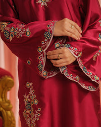 Crimson Majesty - 1pc - Embroidered - Charmeuse Silk - Festive - Sprinkles Pakistan