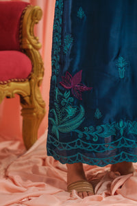 Teal Blossom - 1pc - Embroidered - Charmeuse Silk - Festive - Sprinkles Pakistan