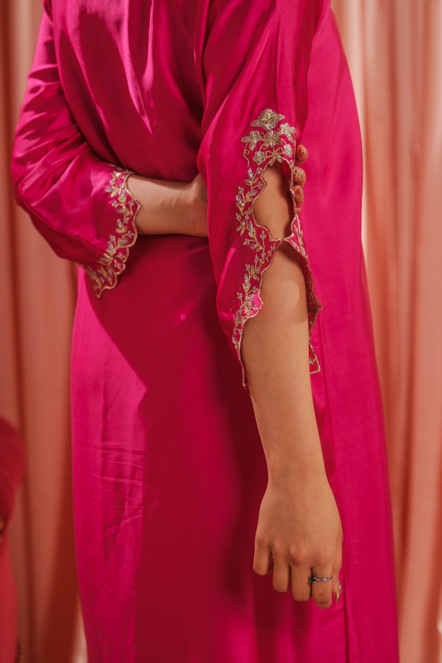 Fuchsia Elegance - 1pc - Embroidered - Charmeuse Silk - Festive - Sprinkles Pakistan