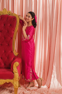 Fuchsia Elegance - 1pc - Embroidered - Charmeuse Silk - Festive - Sprinkles Pakistan