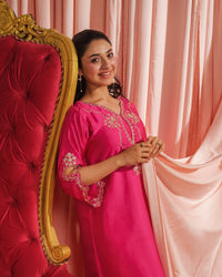 Fuchsia Elegance - 1pc - Embroidered - Charmeuse Silk - Festive - Sprinkles Pakistan