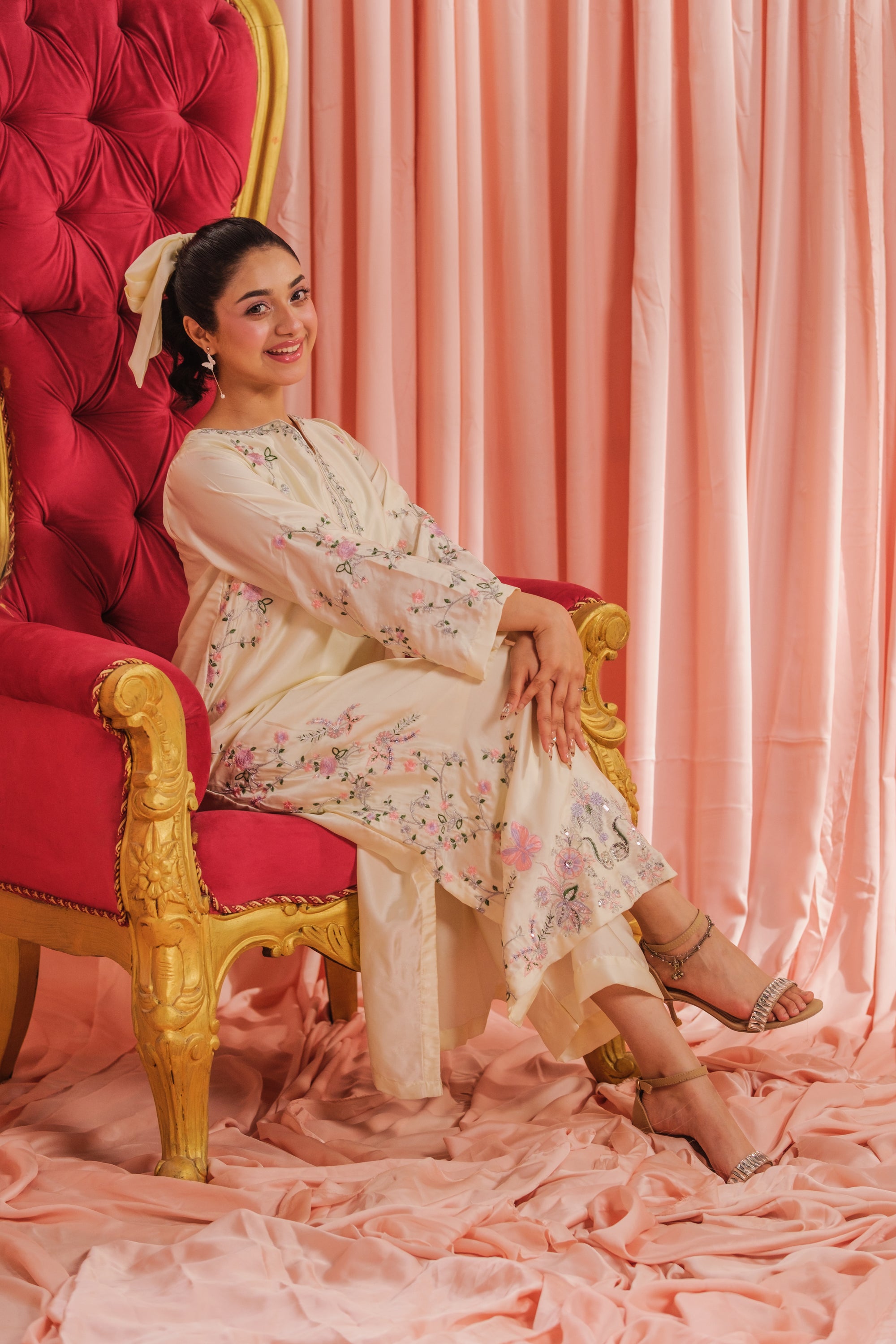 Ivory Grace - 1pc - Embroidered - Charmeuse Silk - Festive - Sprinkles Pakistan