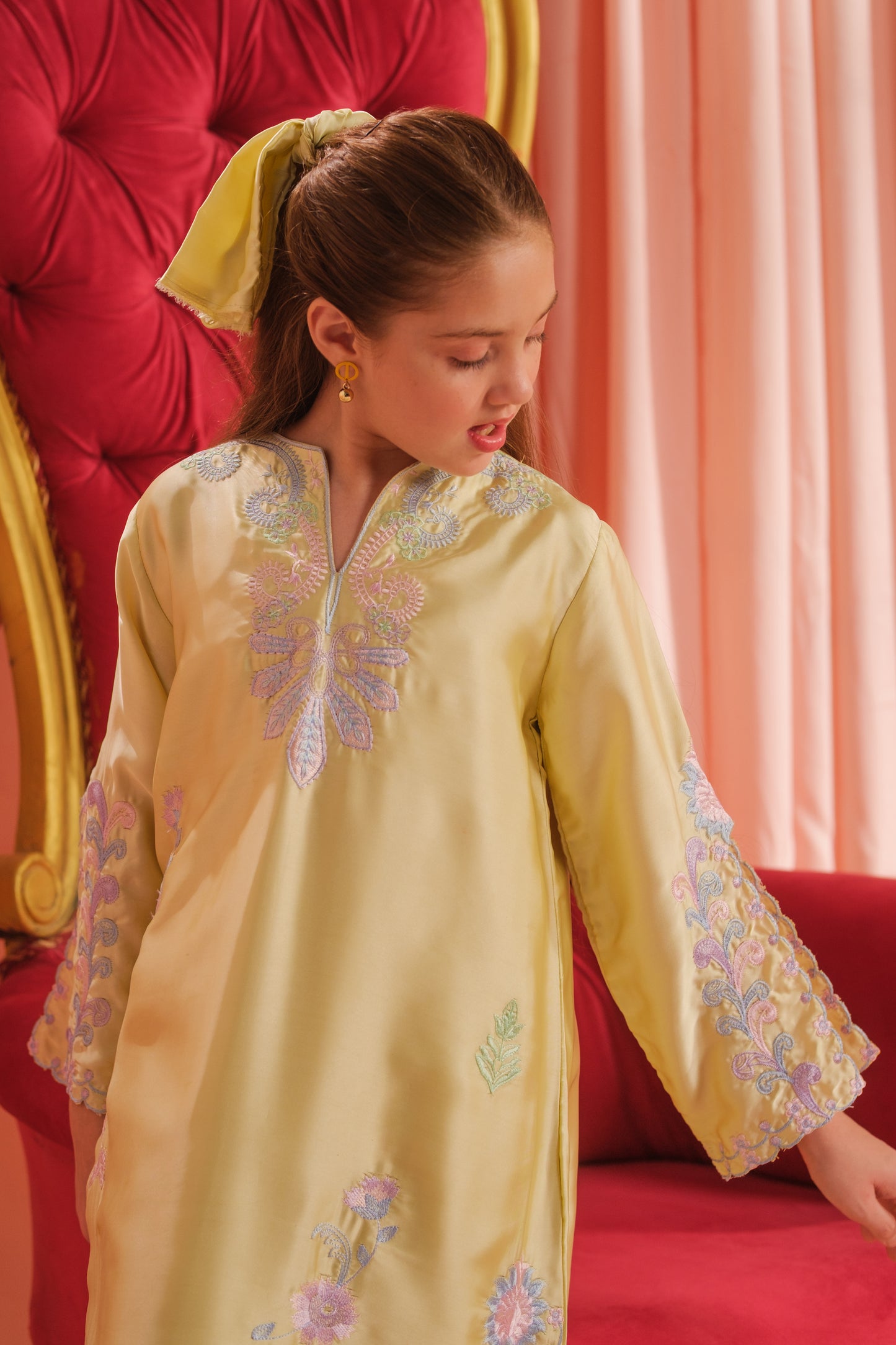Yellow Dawn - 1pc - Embroidered - Charmeuse Silk - Festive - Sprinkles Pakistan