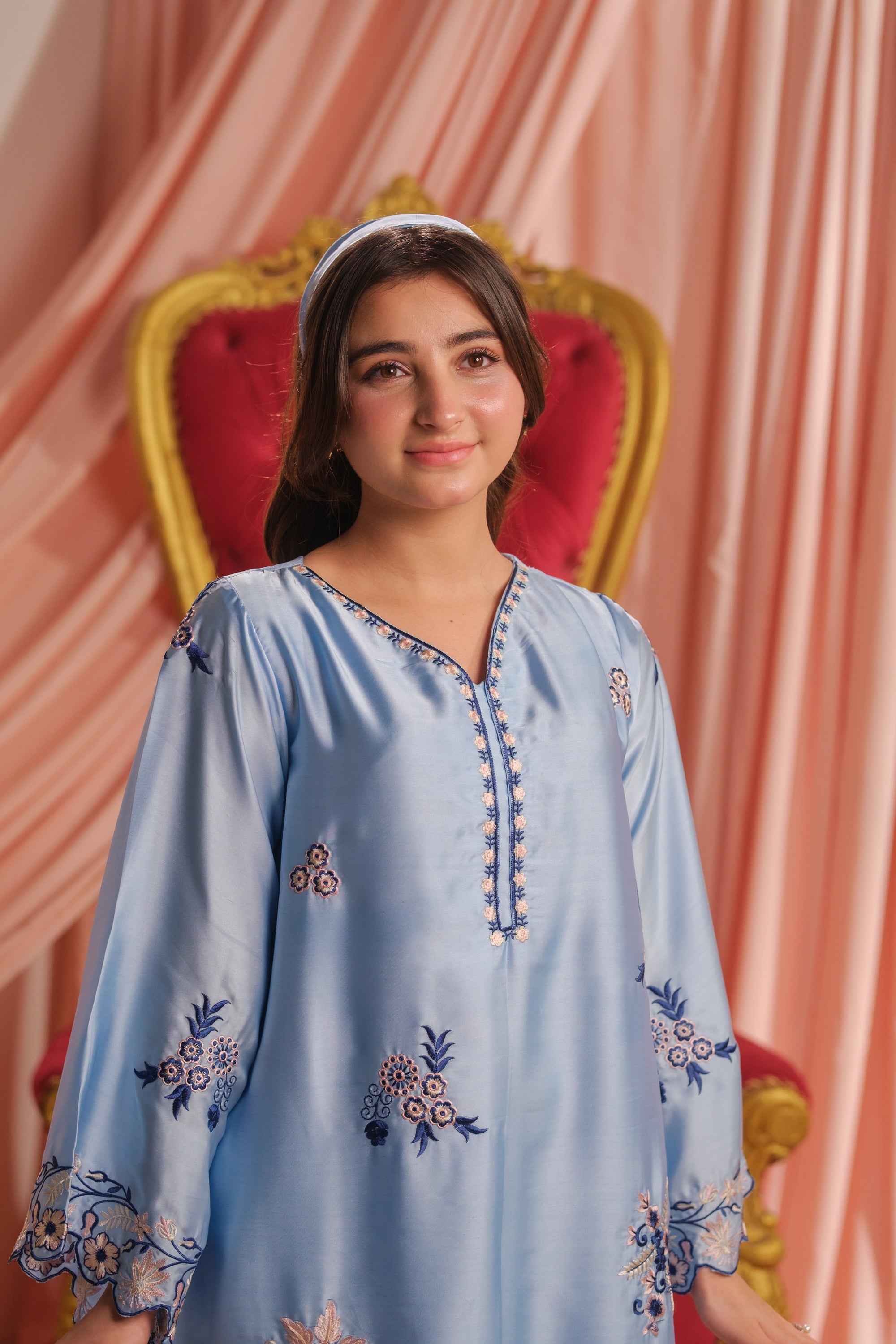 Sky Elegance - 1pc - Embroidered - Charmeuse Silk - Festive - Sprinkles Pakistan
