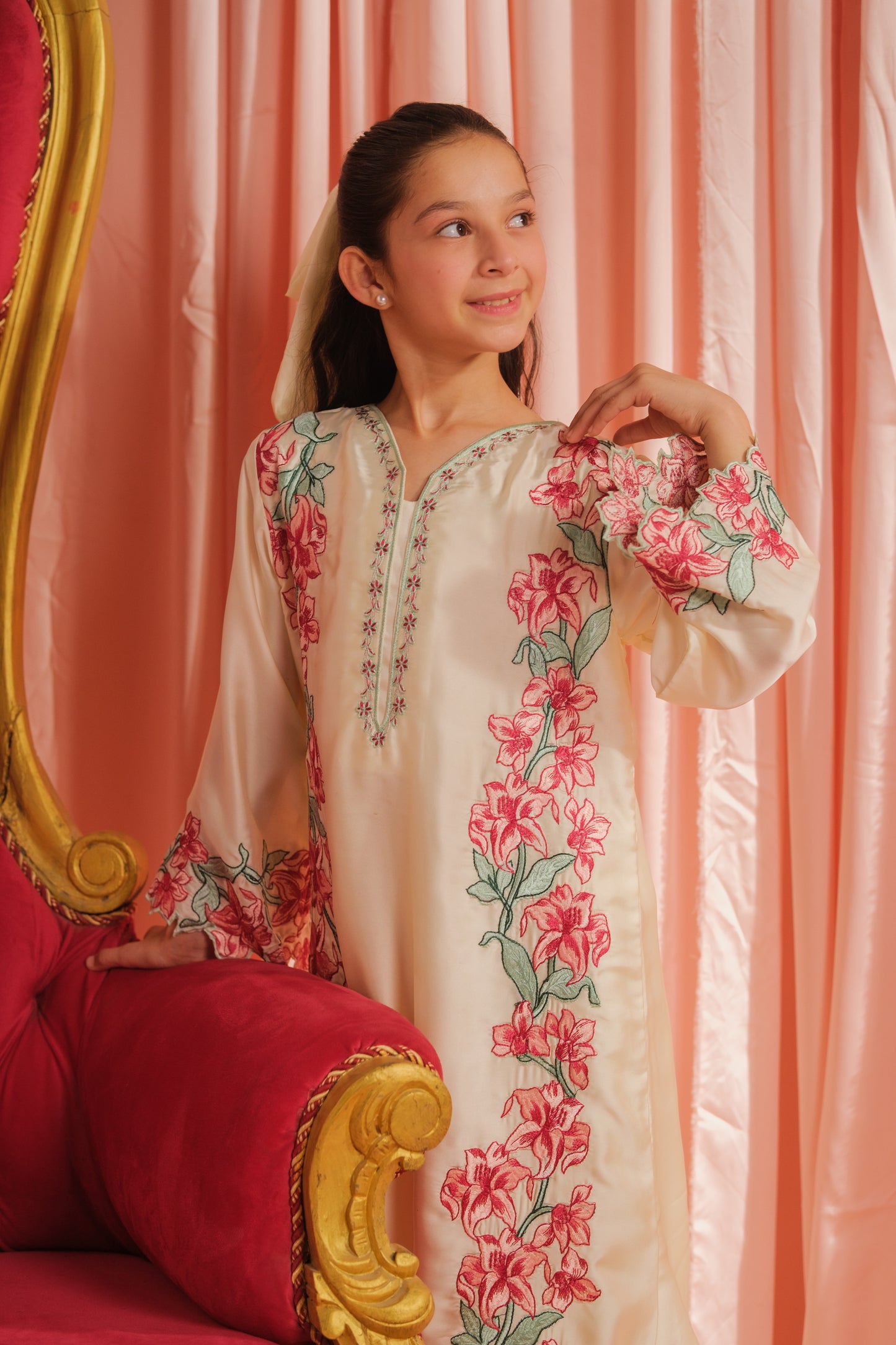 Pearl Blossom - 1pc - Embroidered - Charmeuse Silk - Festive - Sprinkles Pakistan