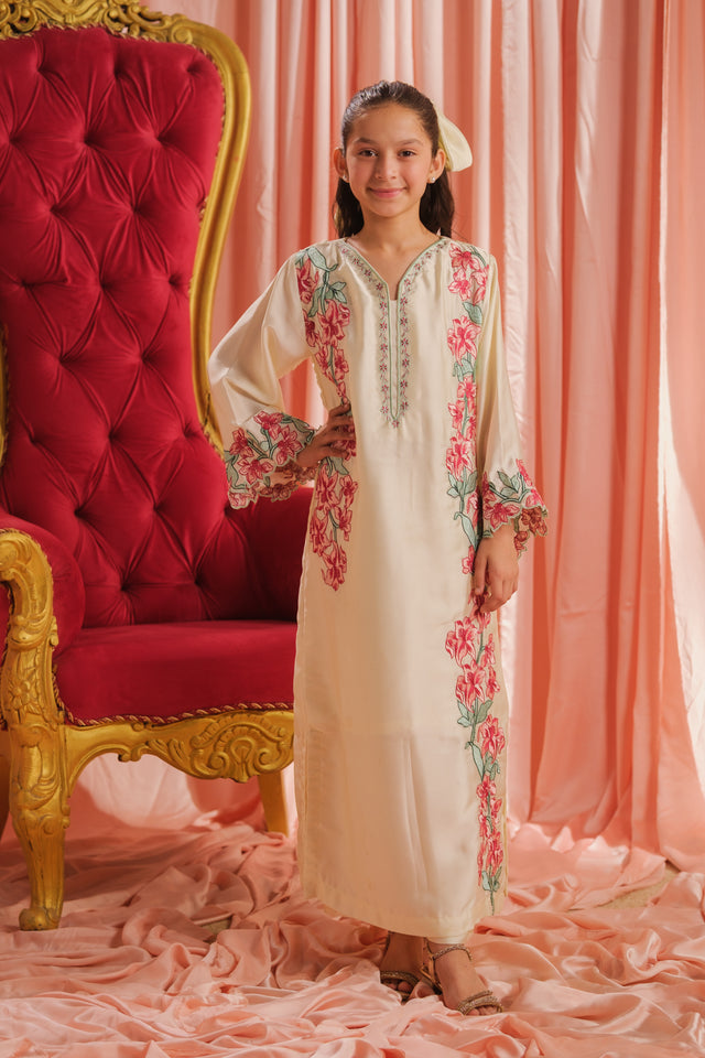 Pearl Blossom - 1pc - Embroidered - Charmeuse Silk - Festive - Sprinkles Pakistan