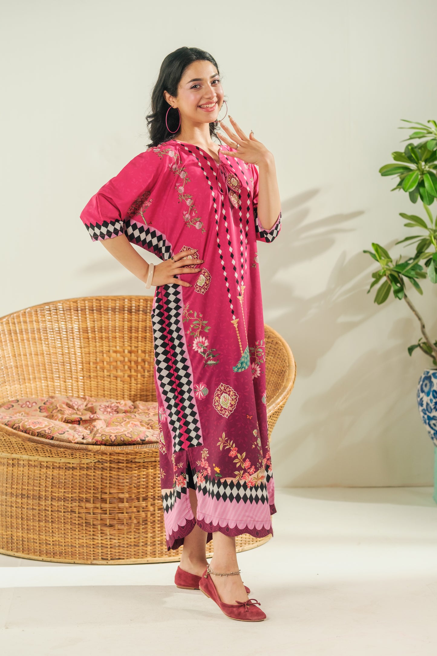 Peacock Grace - 1pc - Dull Crepe - Sprinkles Pakistan