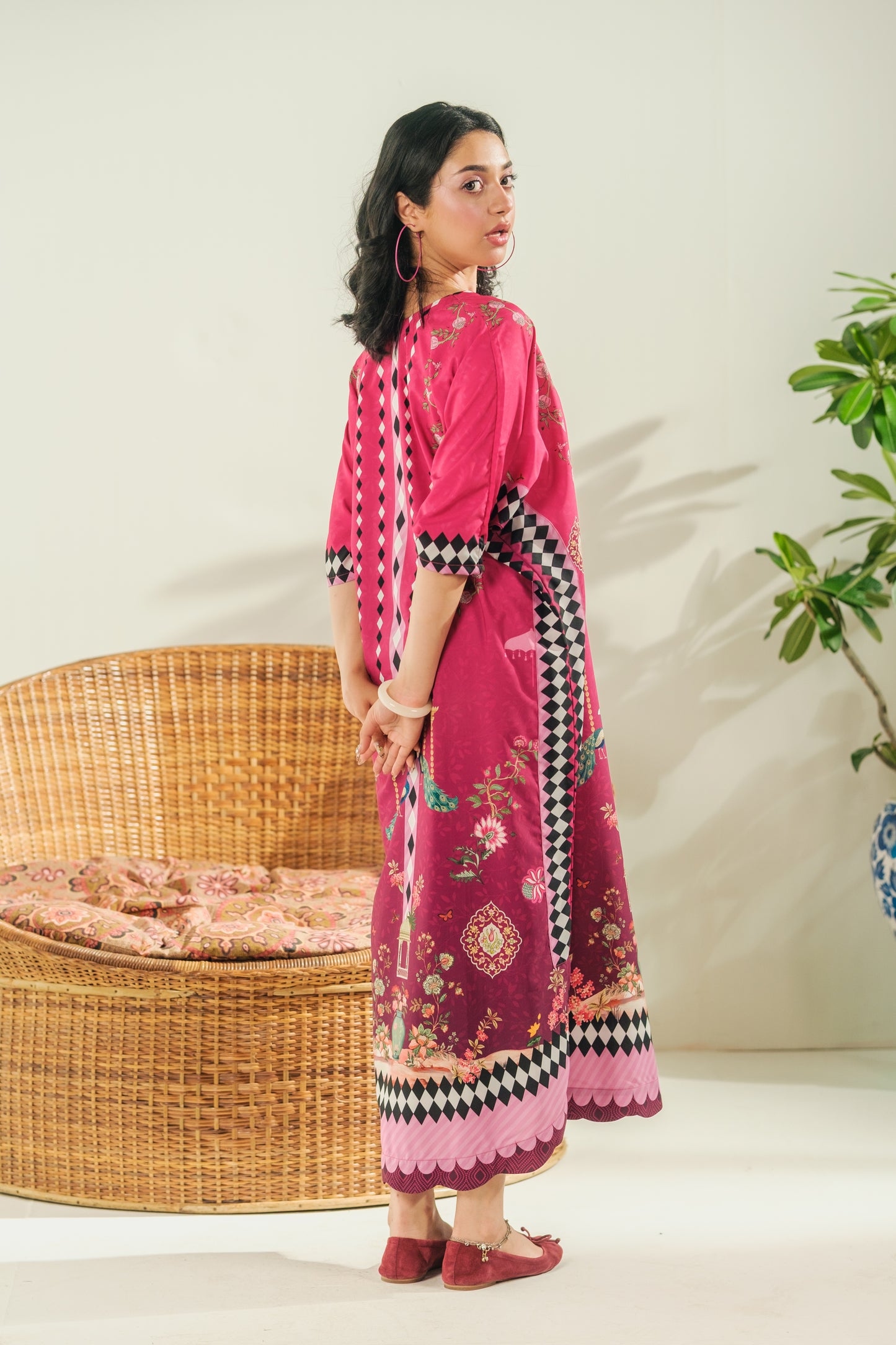 Peacock Grace - 1pc - Dull Crepe - Sprinkles Pakistan