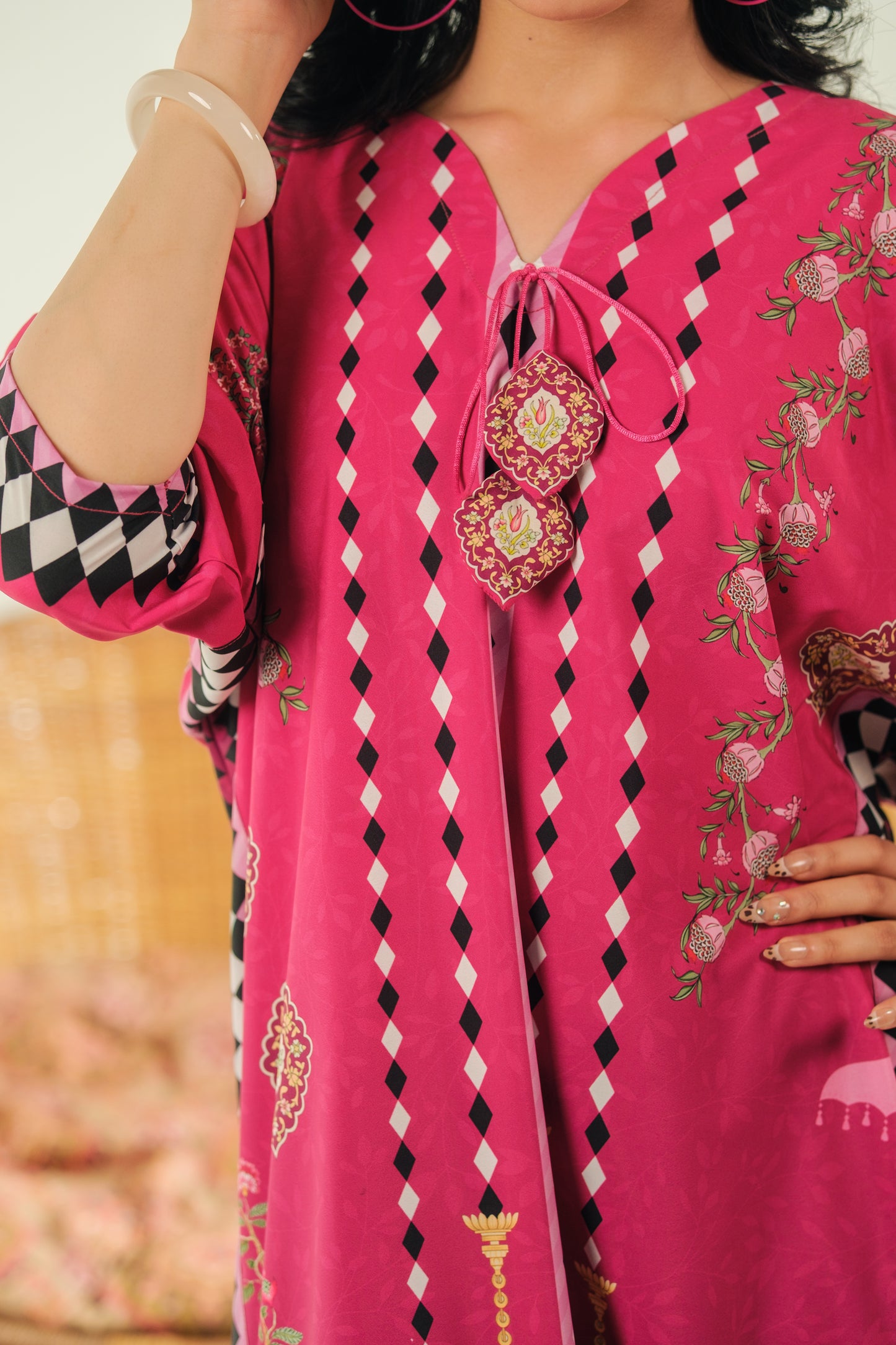 Peacock Grace - 1pc - Dull Crepe - Sprinkles Pakistan