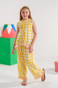 Gingham Check - 2pcs - Poly Cambric - 2pcs-ready-to-wear, Fusion - Sprinkles Pakistan