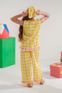 Gingham Check - 2pcs - Poly Cambric - 2pcs-ready-to-wear, Fusion - Sprinkles Pakistan