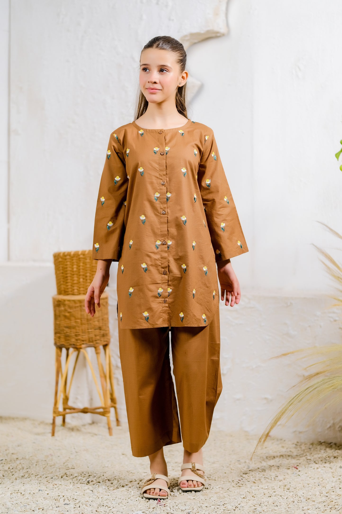 Sunny Daisy - 2pcs - Embroidered