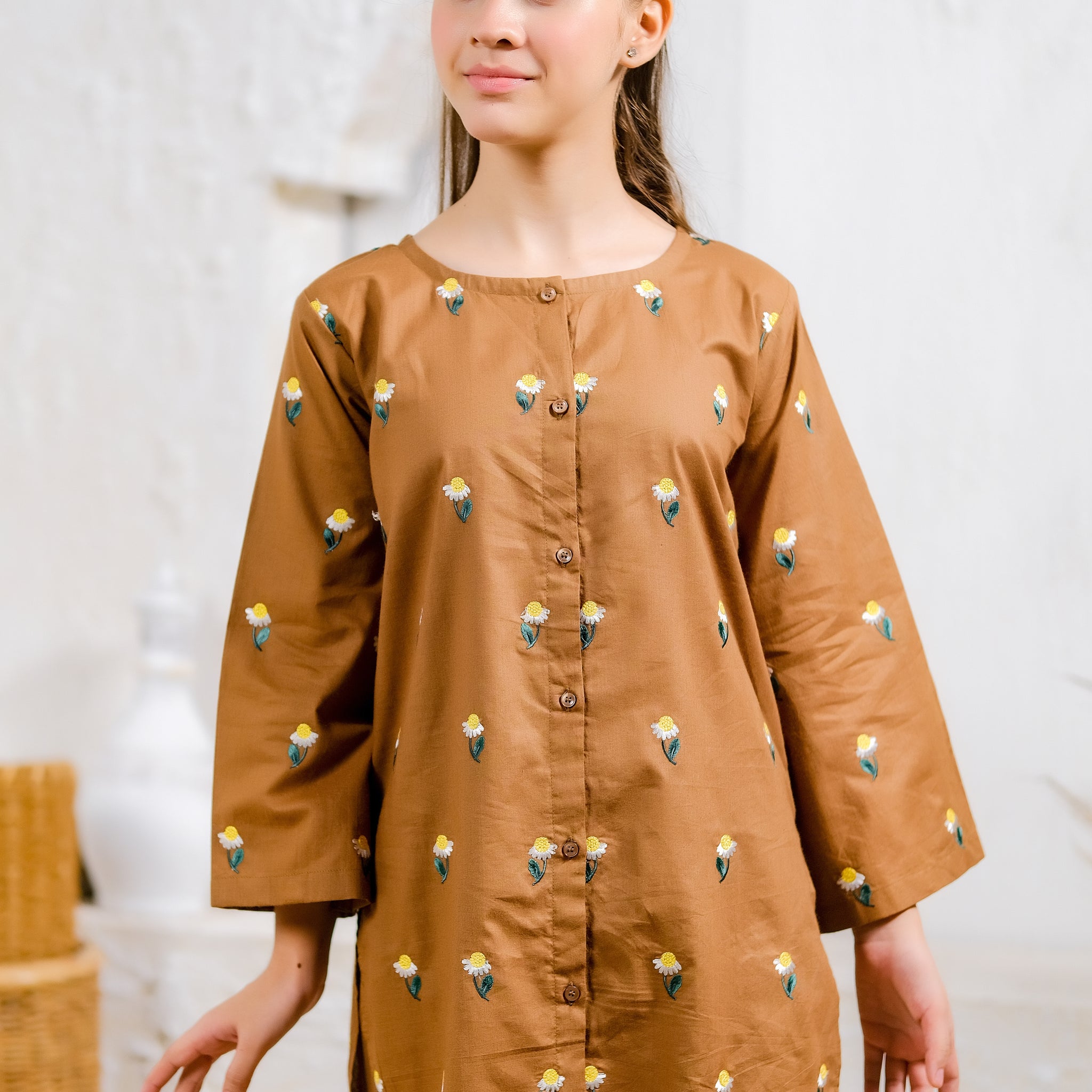 Sunny Daisy - 2pcs - Embroidered