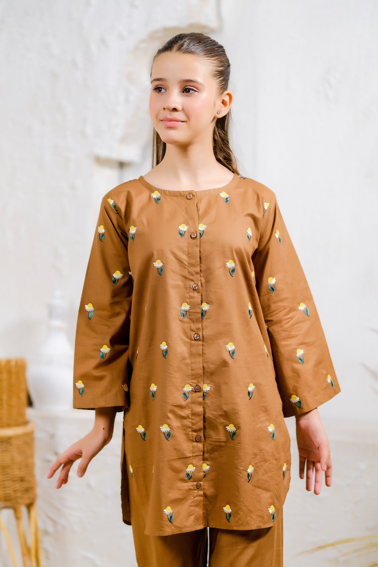 Sunny Daisy - 2pcs - Embroidered