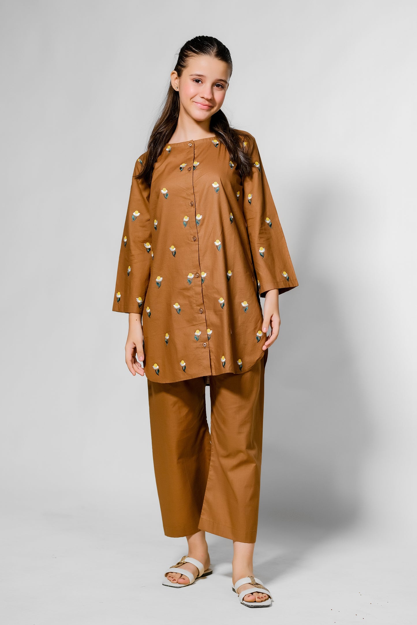 Sunny Daisy - 2pcs - Embroidered