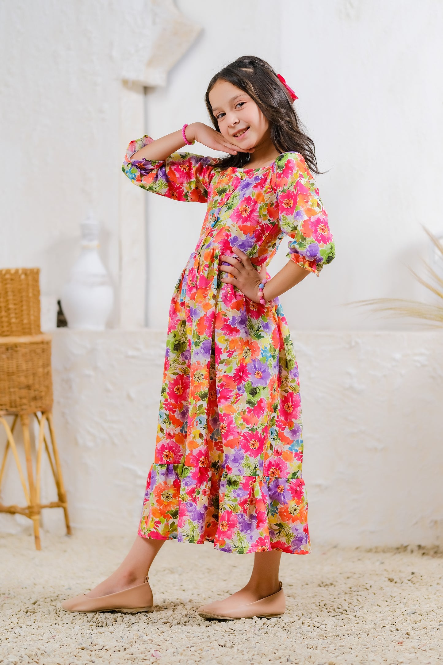 Sunshine Blooms - Lawn Silk - tunics-kids - Sprinkles Pakistan