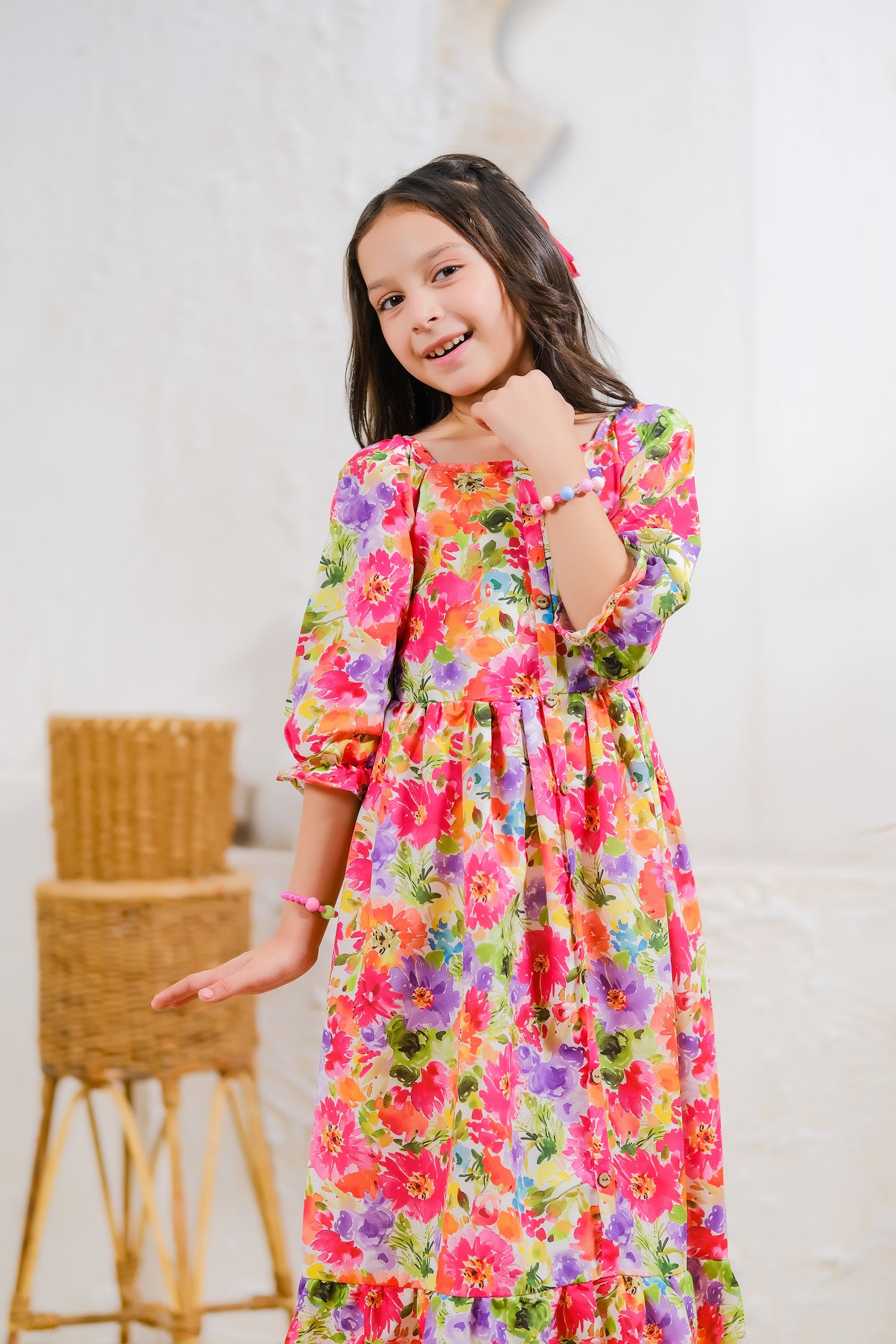 Sunshine Blooms - Lawn Silk - tunics-kids - Sprinkles Pakistan