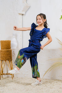 Tropical Night Jumpsuit - Mix Cotton - jumpsuits, jumpsuit 2024 - Sprinkles Pakistan