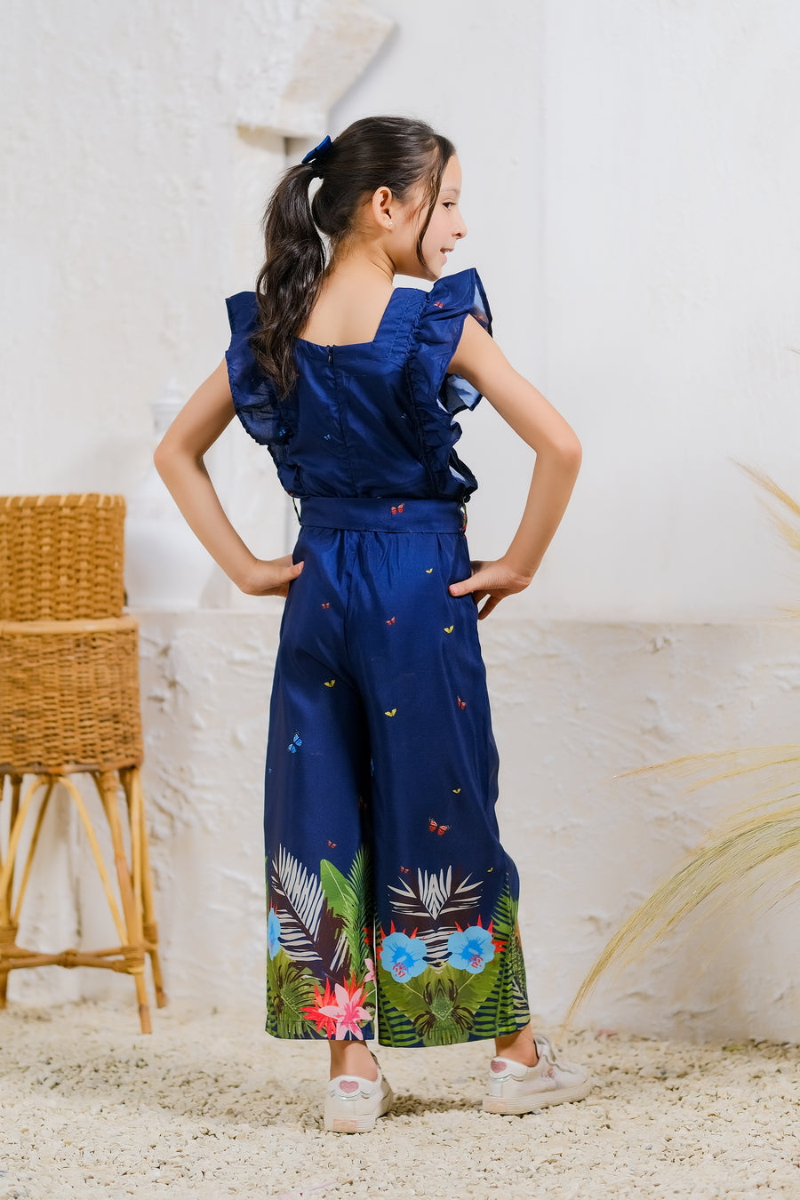 Tropical Night Jumpsuit - Mix Cotton - jumpsuits, jumpsuit 2024 - Sprinkles Pakistan
