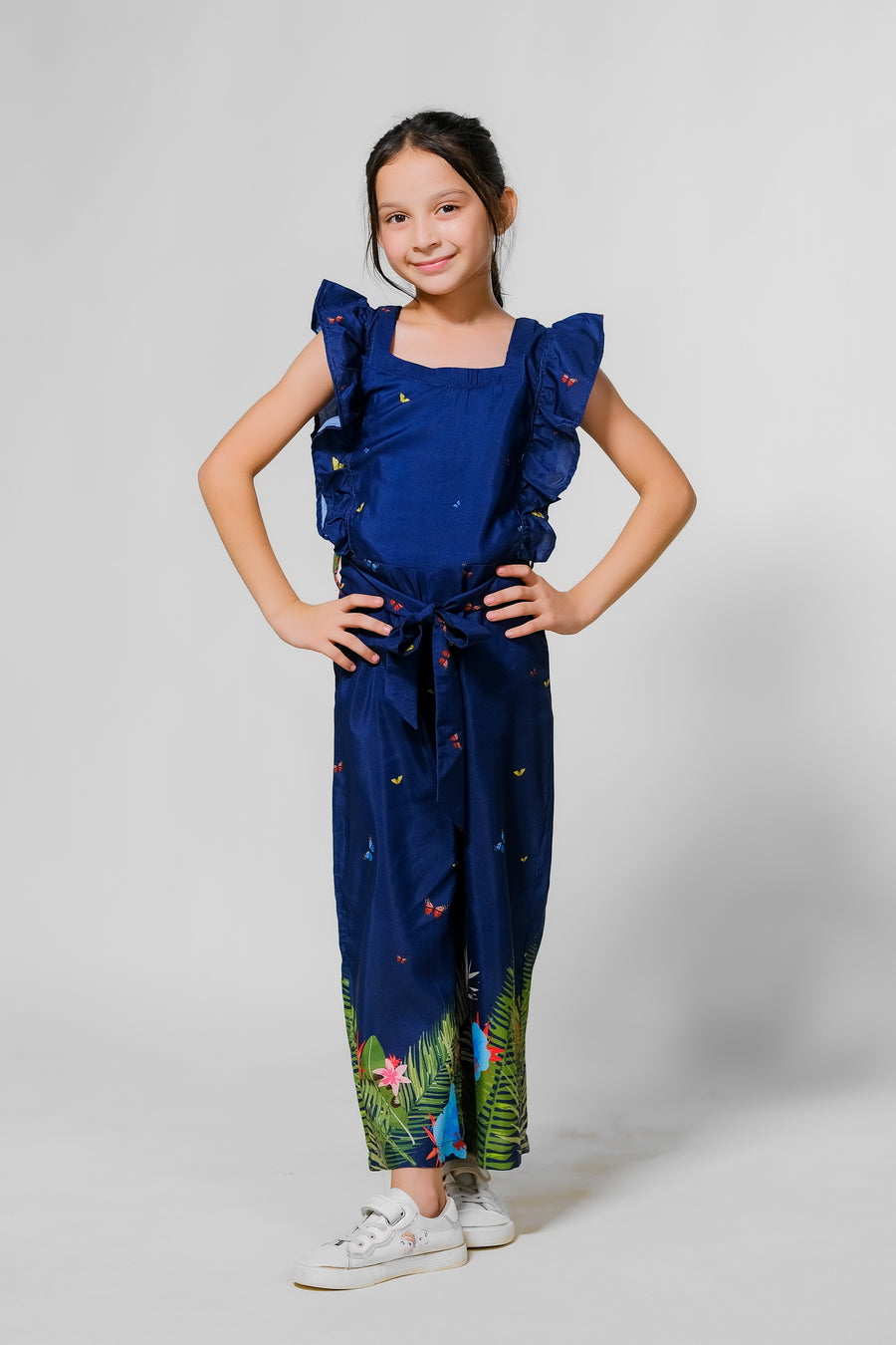 Tropical Night Jumpsuit - Mix Cotton - jumpsuits, jumpsuit 2024 - Sprinkles Pakistan
