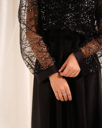 Twilight Thread - 2pcs - Sequence Net & Silk - festive - Sprinkles Pakistan